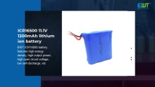 ICR16500 11.1v 1200Mah ceallraí ian litiam