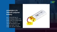 LP401230 3.7V Battery Polymer 120Mah