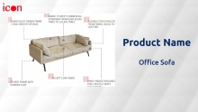 Custom Office Modular Sectional Sofa White Leather Couch