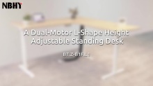 NBHY BT.Z-B1F.L1 Dual-Motor L-Shape Height Adjustable Standing Desk