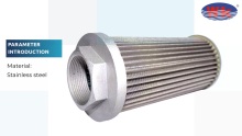 Weike design stainless steel suction filter 64B-200-90V