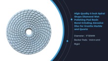 Kualiti tinggi 5 inci Spiral Bentuk Diamond Wet Polishing Pad Resin Bond Grinding Abrasive cakera untuk Granite Marble dan Quar