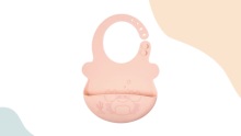 Waterproof Silicone Baby Bibs for Boys Girls, Adorable Baby Feeding Bibs Blue Pink Bib