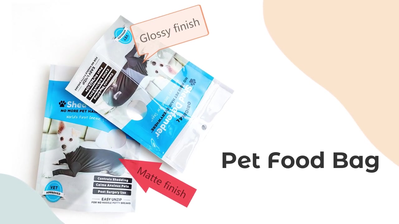 RSH Packaging Custom Printed Stand Up Pet Food Bags OEM China Manufacturer