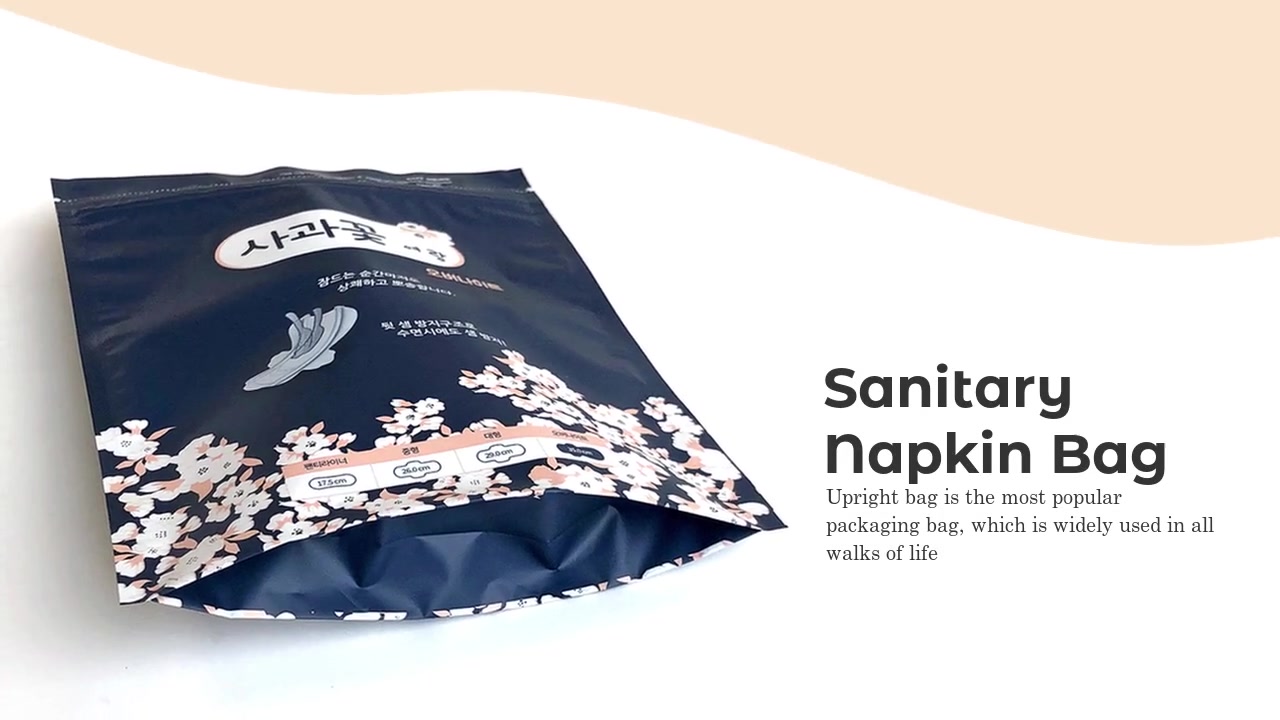 RSH Packaging Wholesale Stand Up Sanitary Napkin Bag Manufacturers