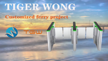 High performance 10 inch LED Display customize payment interface sliding card collector turnstile gate