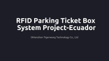 TGW-RFID aparkatzeko txartela banatzeko sistema kasua-Ekuador