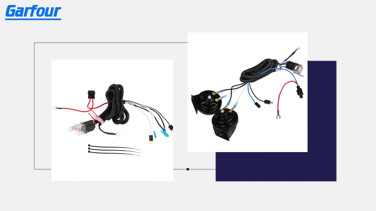 High Quality Waterproof 12V 24V 40A Electric Car Horn Wiring Harness Kits for Automotive