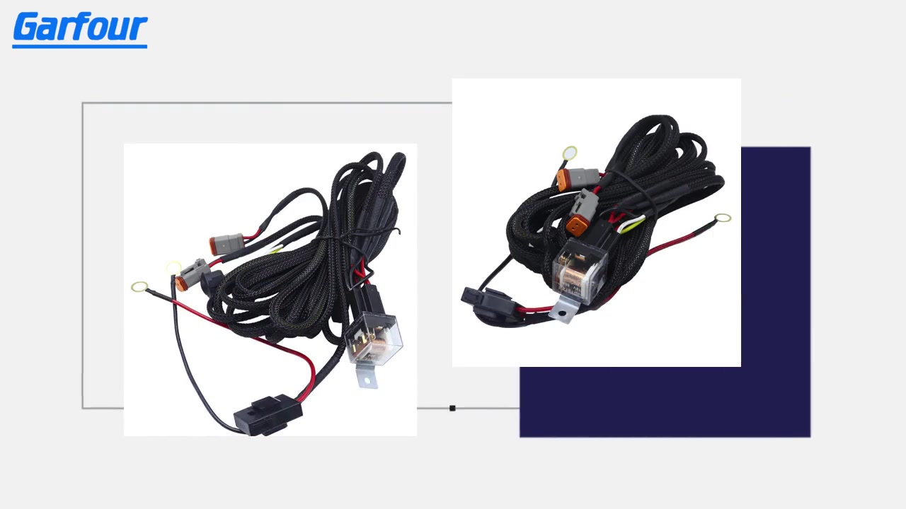 Haute qualité étanche LED feux de travail antibrouillard 1 glisser 2 interrupteur groupe de câblage voiture antibrouillard faisceau de câblage