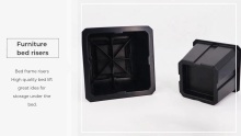 China factory Latest Design High quality 8.8 inch Plastic adjustable bed leg furniture bed risers