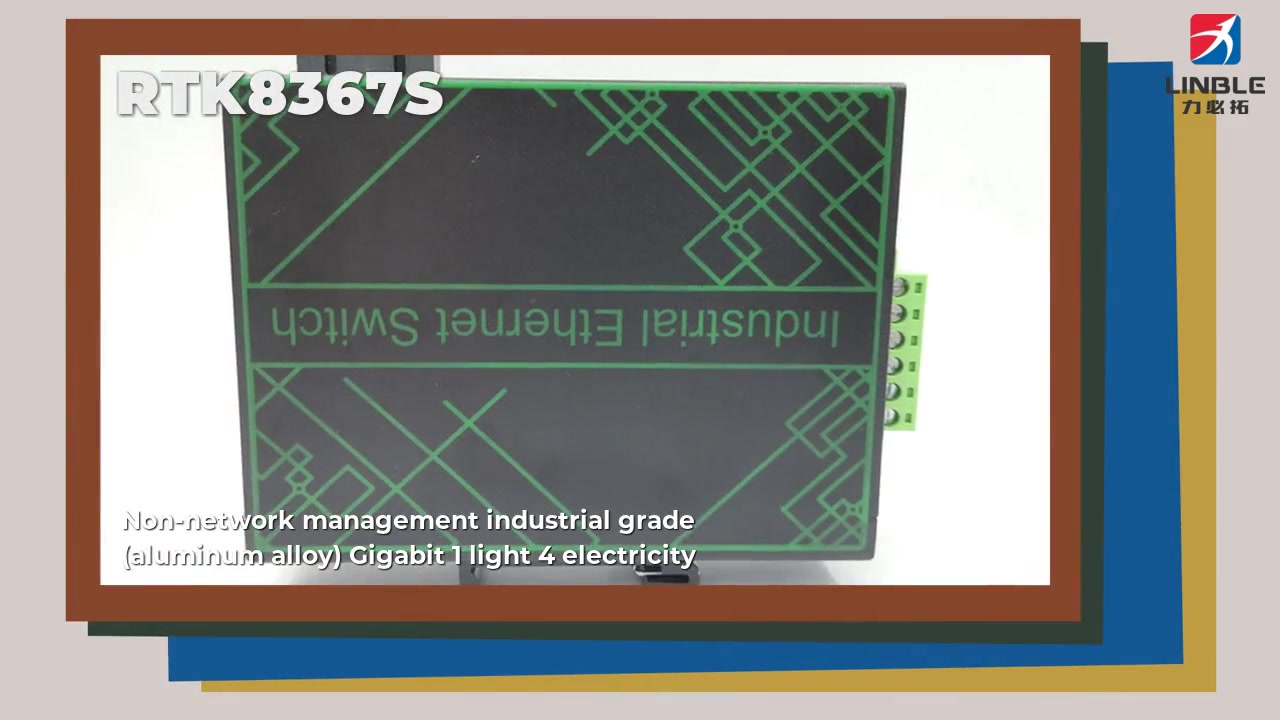 Interruptor industrial Libtor Gigabit 1 óptico 1 elétrico 1x9 RTK8367S Exibição do produto