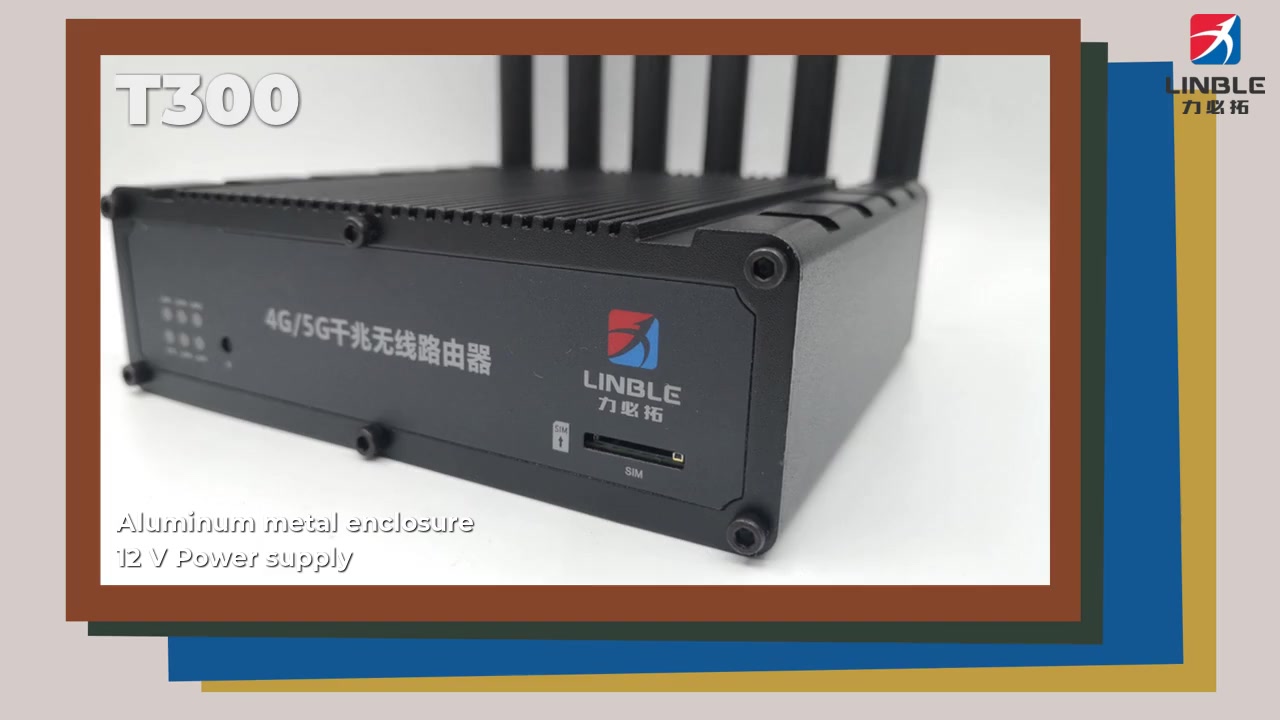 Routeur industriel 3G/4G/5G Libtor T300 (édition familiale) affichage du produit