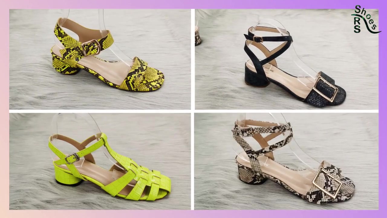 Square Toe Block Heel Sandals