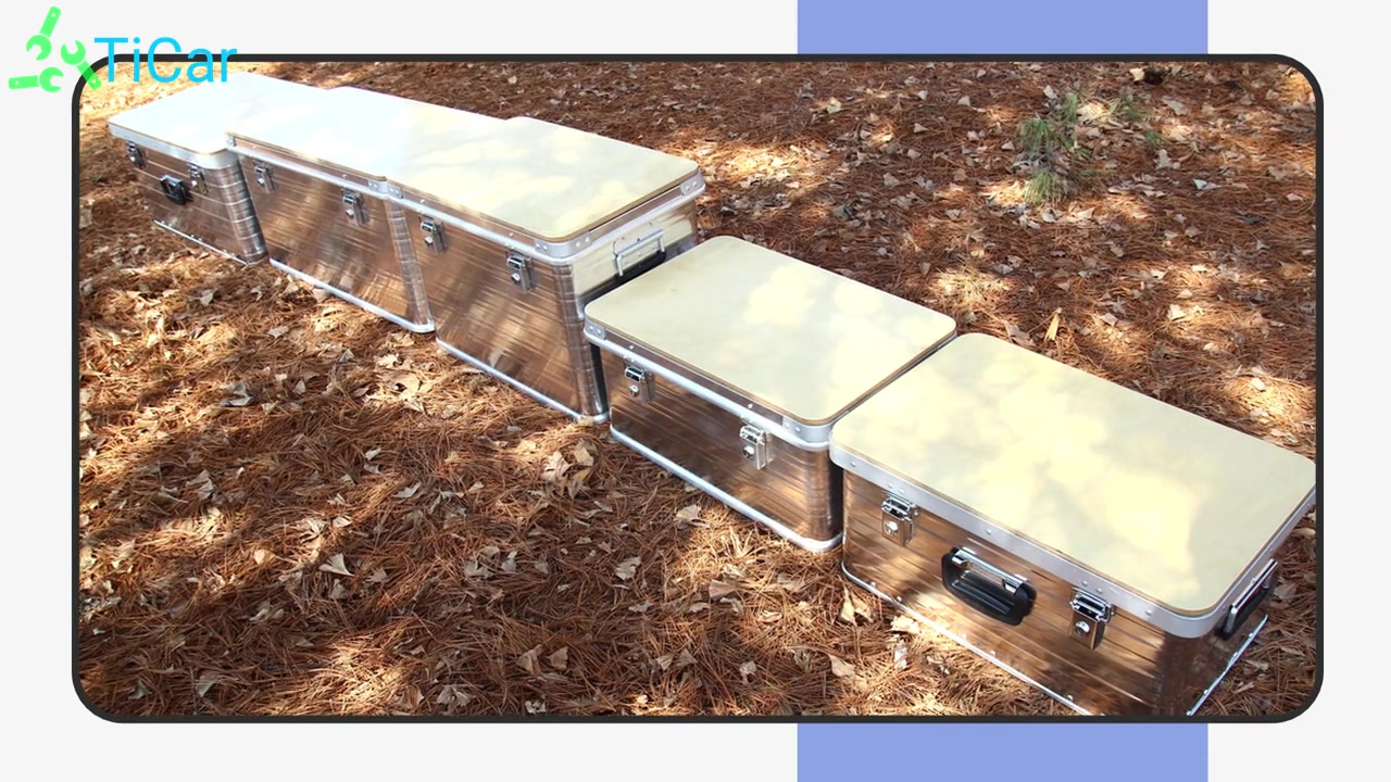 Aluminium Storage Box Outdoor Camping Box for Camping Gear, 47L