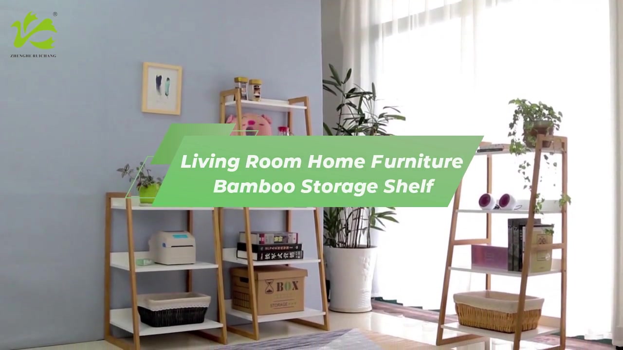 ❤3段式で超大収納・高さ調整OK❣お洒落でナチュラルな天然竹製