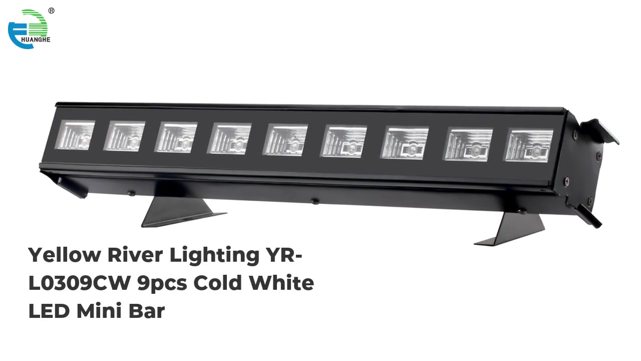 Iluminación de río amarillo YR-L0309CW 9pcs Frío blanco LED mini barra