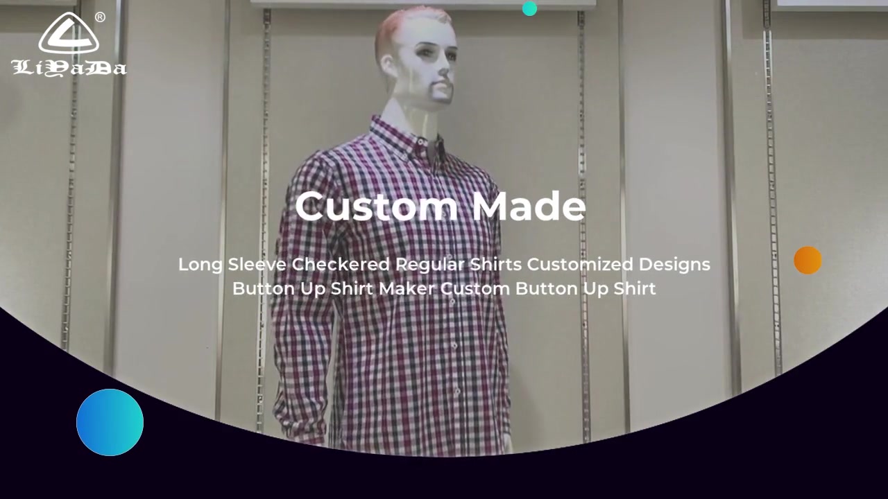 High Quality Customized logo Custom Button Up Shirt Custom Made Button Up Shirts