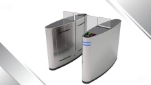 Face Recognition , RFID Card ,Figerprint Sliding Speed Gate Turnstile Biometric Security System With LED Signs--Zento