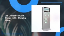 Bright LED Locker Box Quick Charge Mobile Charging Kiosk with German Language for Germany, Austria, Switzerland, Liechtenstein, Belgium and Luxembourg