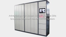 European Switzerland France Sweden Italy Full HD Advertising LCD Screen Ski Lift Stations Skis Snowboards Smart Rental Locker System