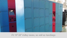 Airport Station Port Hotel Exhibition Events Sightseeing Street Luggage Storage and Delivery Lockers with Online Booking Smart Coin Bill Credit Card Mobile Payment Locker System