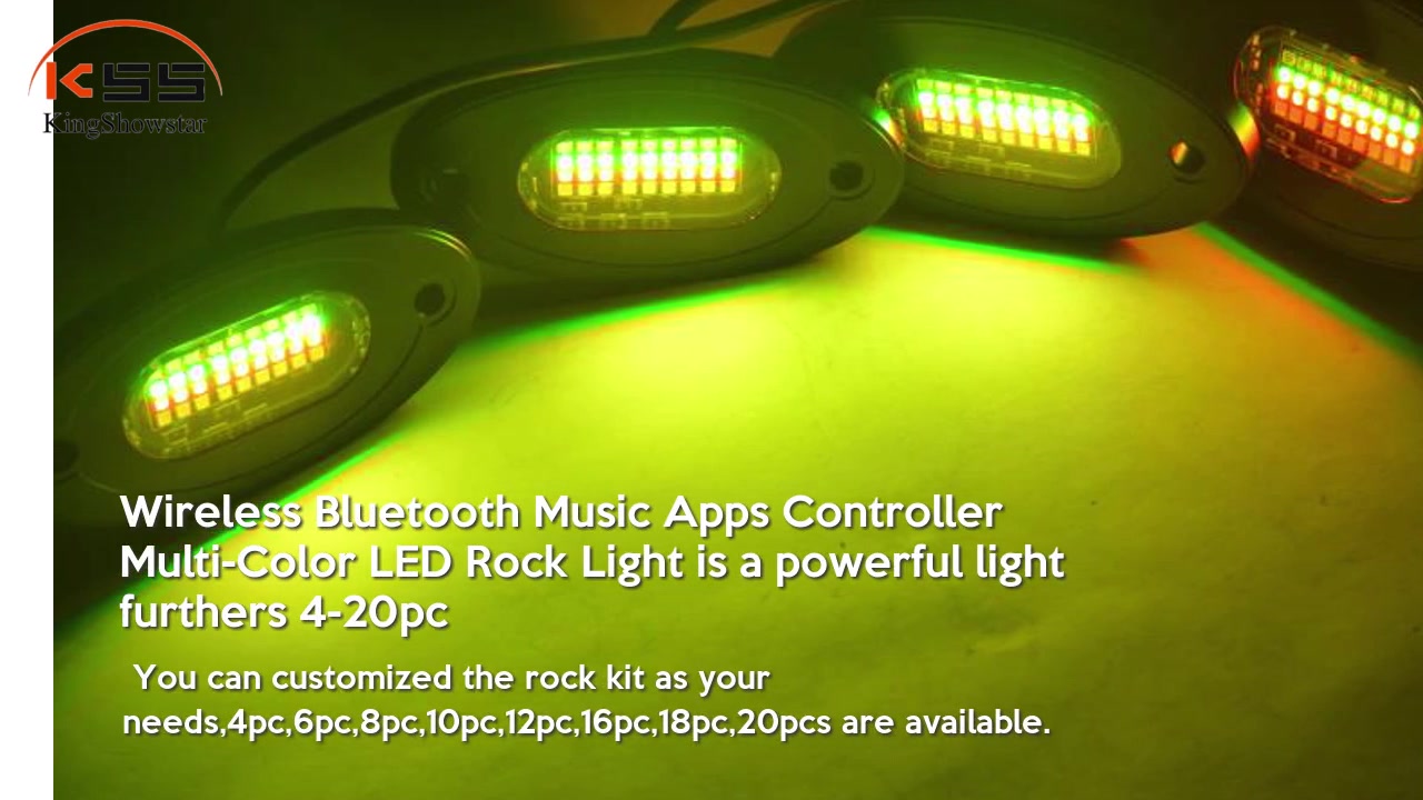 8pc RGBW 24 LED Rock Light Kit - High Output