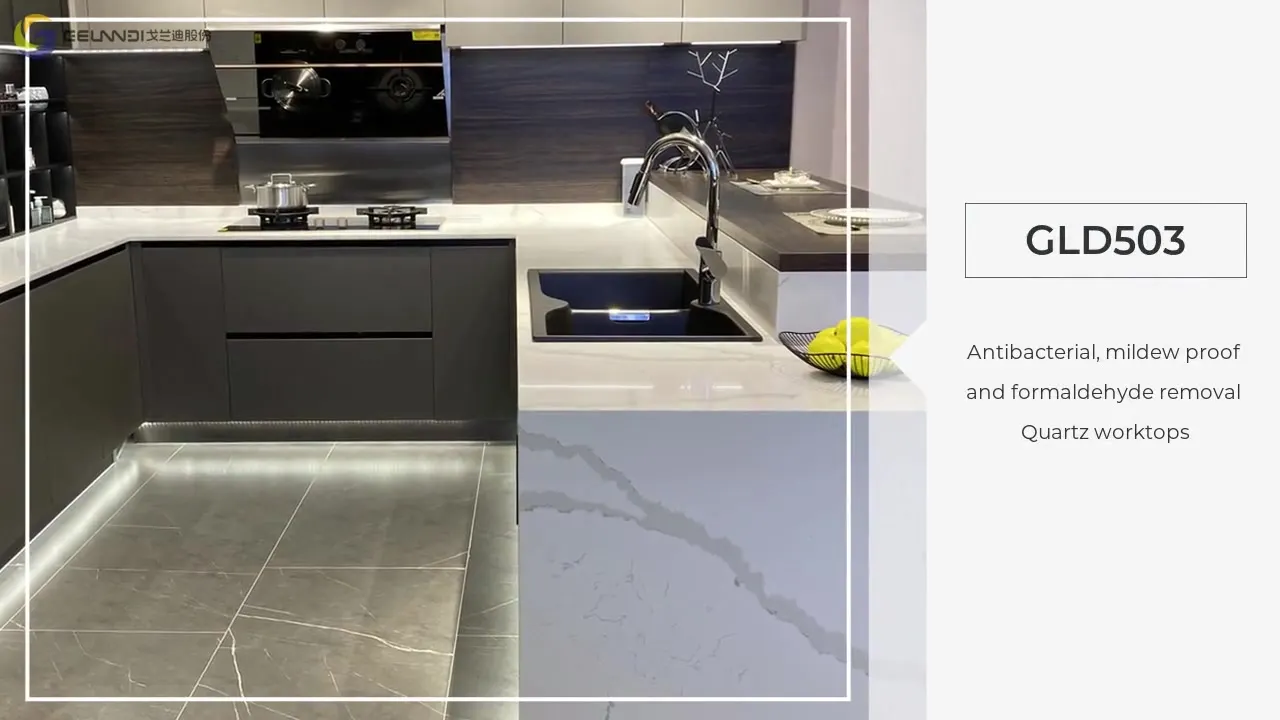 Antibacterial, Mildew Proof and Formaldehyde Removal Quartz Worktops