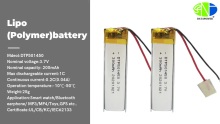 DTP501450 3.7v 200mAh Li polymer Rechargeable lithium ion battery|DTP battery
