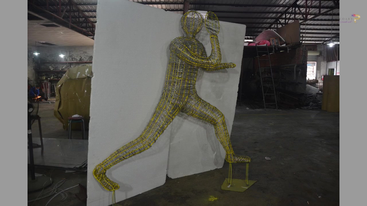  Metal Hollow Sport Man Sculpture Products | Pico Art 