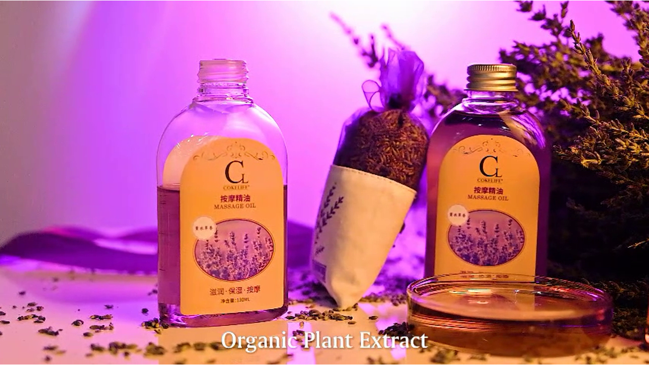 Huile de massage naturelle à la lavande biologique huile de massage corporelle hydratante