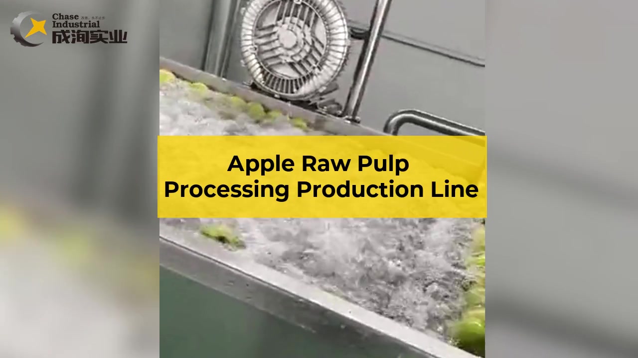 línea de procesamiento de manzana