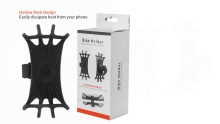 360 ° Biraketa Bizikleta Mount, Bizikleta Telefono Unibertsala, Silikonazko helduleku erregulagarria iPhone X / 8/7 / 6 plus, Samsung Galaxy S9 / S8 Plus, 4.7 "-6" Telefonoak, errepideko bi bideak eta motorra
