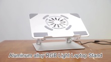 Aluminum alloy RGB light Laptop Stand