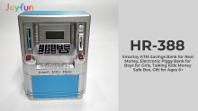 Smartoy ATM Savings Bank for Real Money, Electronic Piggy Bank for Boys for Girls, Talking Kids Money Safe Box