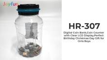 Digital Coin Bank,Coin Counter With Clear LCD Display,Piggy Bank for Adults,Large Money Saving Jar for All US Coins