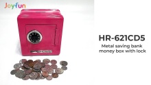 Metal saving bank money box with lock(HR-621CD5 )