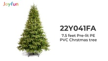 7.5 feet Pre-lit PE PVC Chrstmas tree