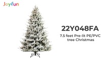 7.5 feet Pre-lit Flocking Tree Christmas