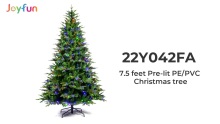 7.5 feet Pre-lit PE/PVC Christmas tree