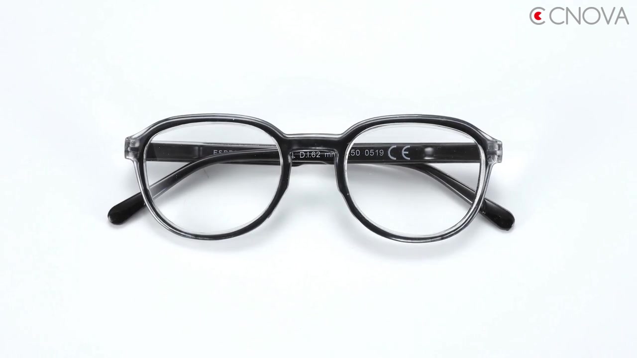 Trendy and colourful style with full rim two tone PC women reading glasses anti blue light blocking