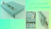 Professional Leather Zipper Portfolio Factory