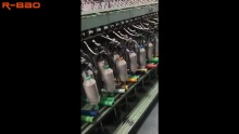 The spinning process at the merino wool spinning mill