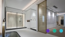Framed Shower Screen with sliding mechanism.