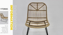 China Factory Balcony Terrace Leisure Chair-Outdoor Cafe Leisure Creative Iron Rattan Chair YT0R85
