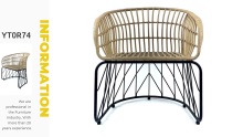 Hot selling courtyard outdoor leisure imitation rattan chair balcony outdoor YT0R74 Supplier | Modern Century Furniture