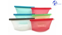 Custom Logo Reusable Silicone Food Vacuum Storage Preservation Freezer Bag