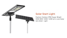 Factory Outdoor IP66 Supper Bright 50W 60W 80E 100W 120W All in One Solar Led Street Light