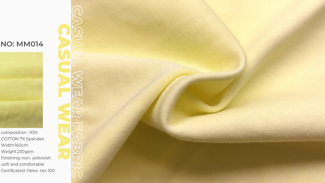 Xinxingya suministra el jersey doble del dispositivo de seguridad de la tela de Spandex del algodón para la ropa del bebé