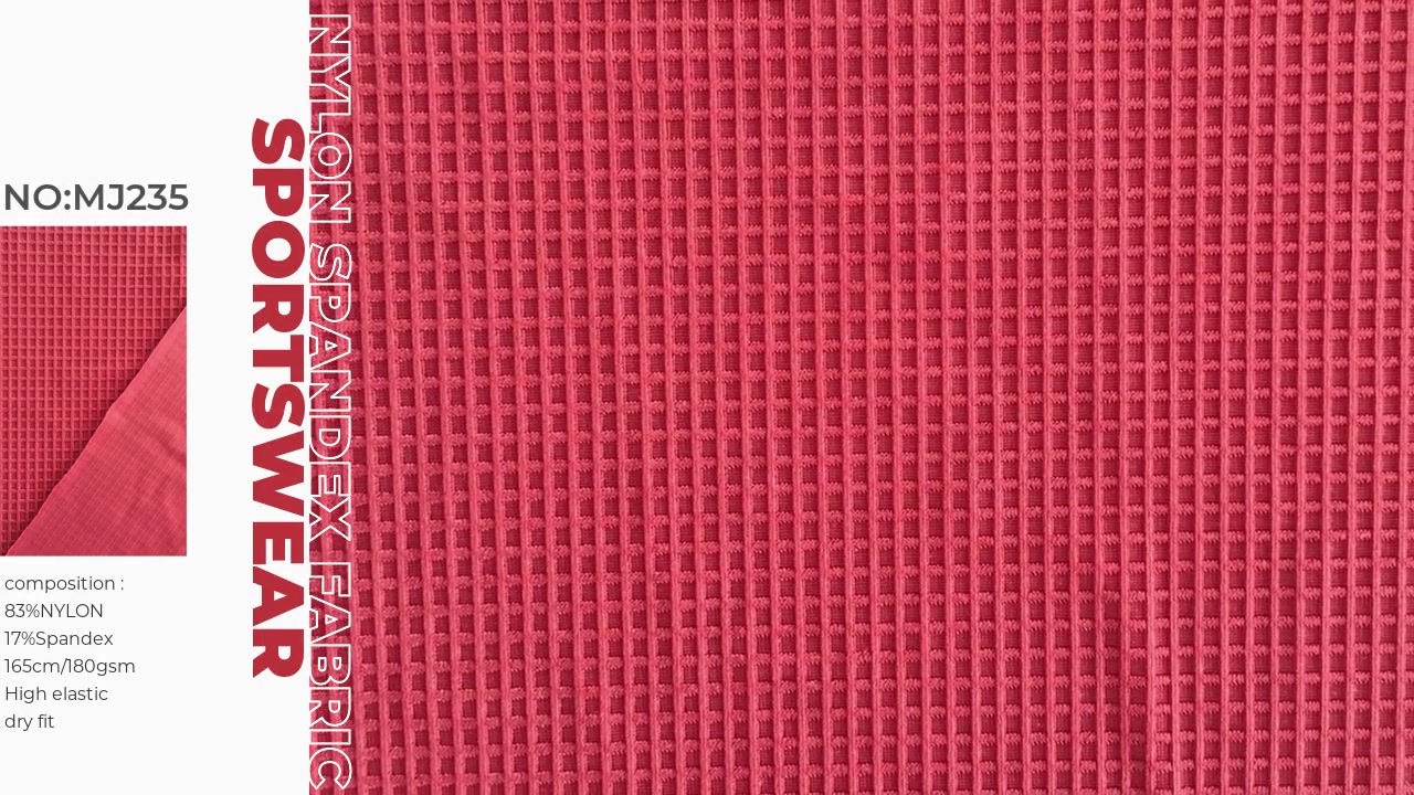 Tissu d'ajustement sec de spandex de nylon gaufré de Xinxingya pour l'usage de gym