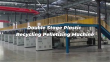 Double stage plastic recycling pelletizing machine